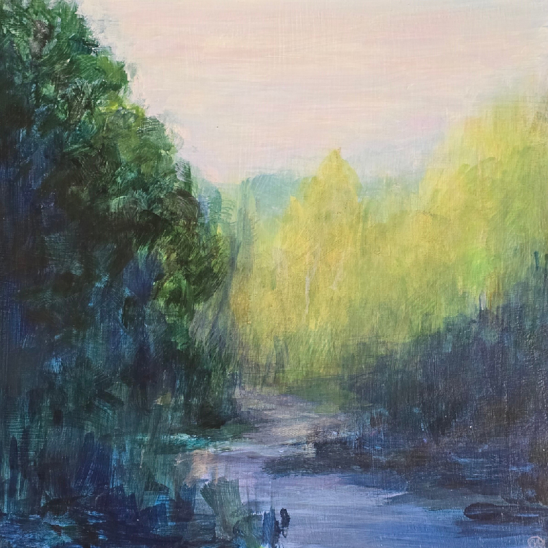 Paysage Acrylique sur bois Pierre Ngo Tan Galerie XXIe Montbrison